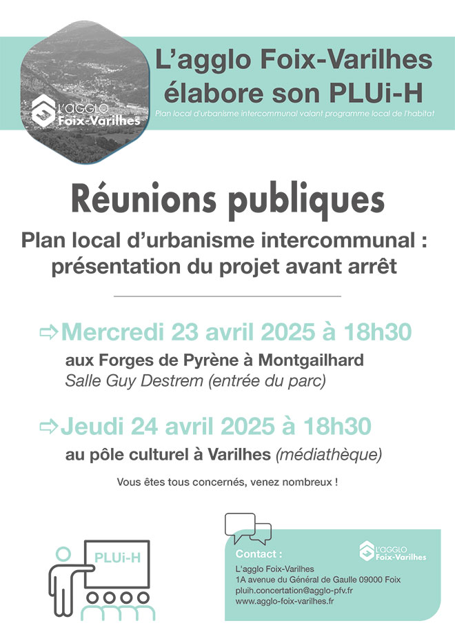 Réunions publiques : Plan local d\'urbanisme intercommunal