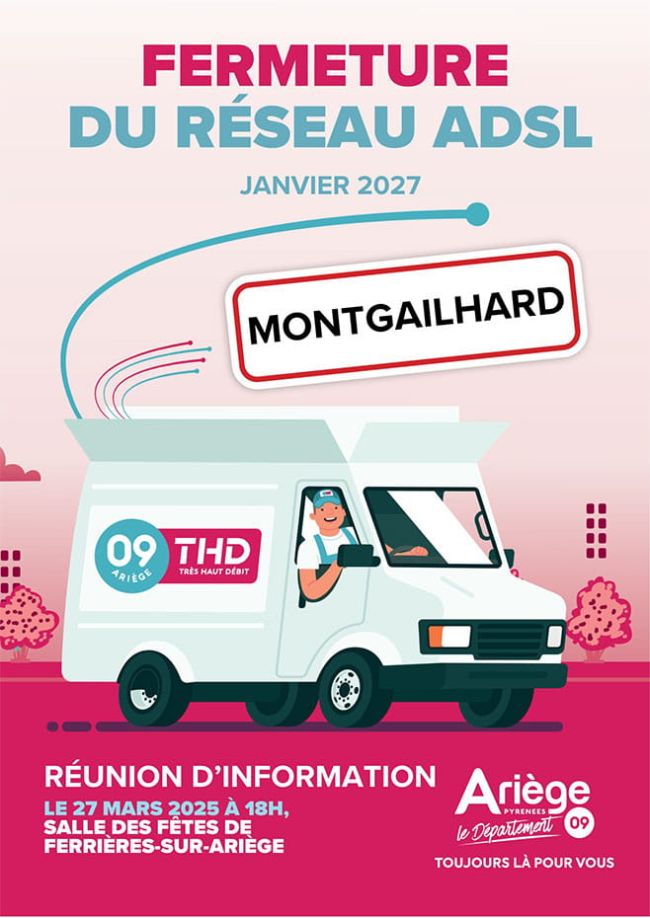 Fermeture du réseau ADSL sur le territoire ariégeois